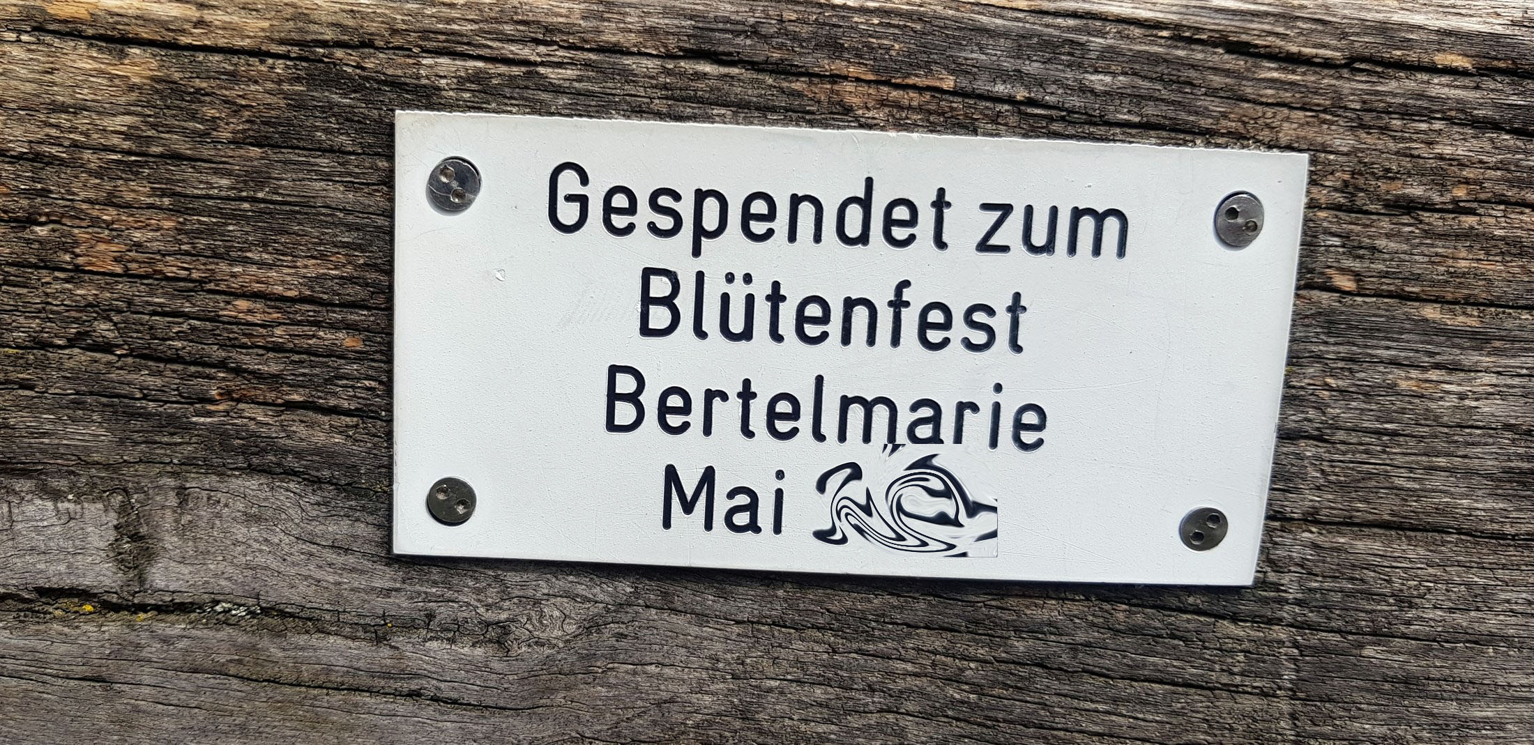 Parkbank "Blütenfest Bertelmarie" (Station 4) (Ü028)